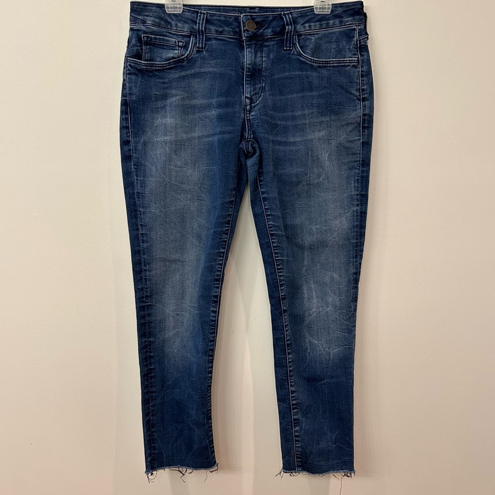 MAVI, “Alexa” Skinny Jeans, Frayed Hem, Blue Wash, Sz 10?/12?